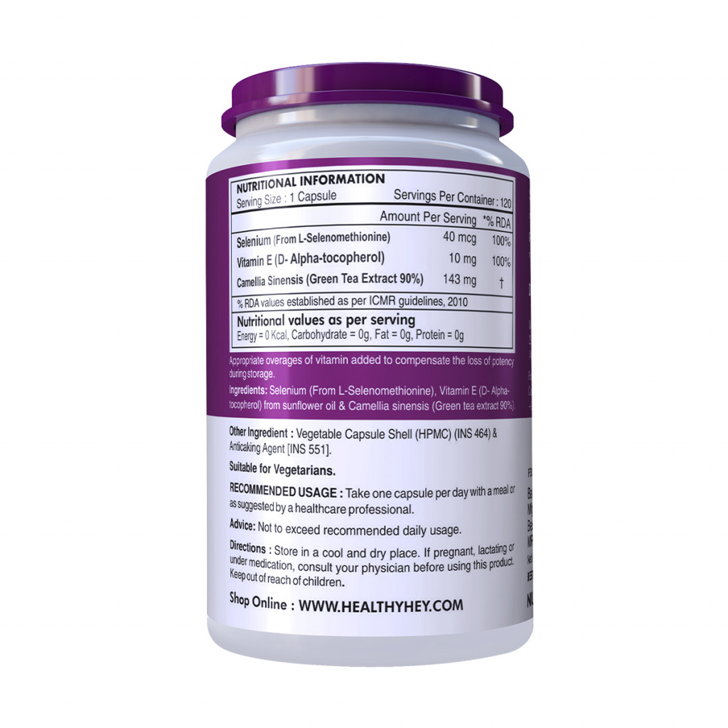 Selenium Plus NaNaturalVitamin E, Supports Optimal Health, Antioxidant Supplement, 120 Veg Capsules