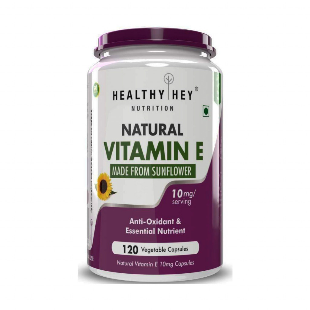 Natural Vitamin E From Sunflower D Alpha Tocopherol 10Mg 120 Veg Capsules
